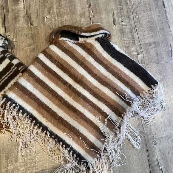 Alpaca poncho made in Peru, 100% alpaca, 100% warm. Made in Peru  vintage. - Picture 7 of 11